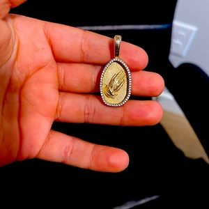 Saint midas prayer hands pendant 14k gold plated Los Angeles